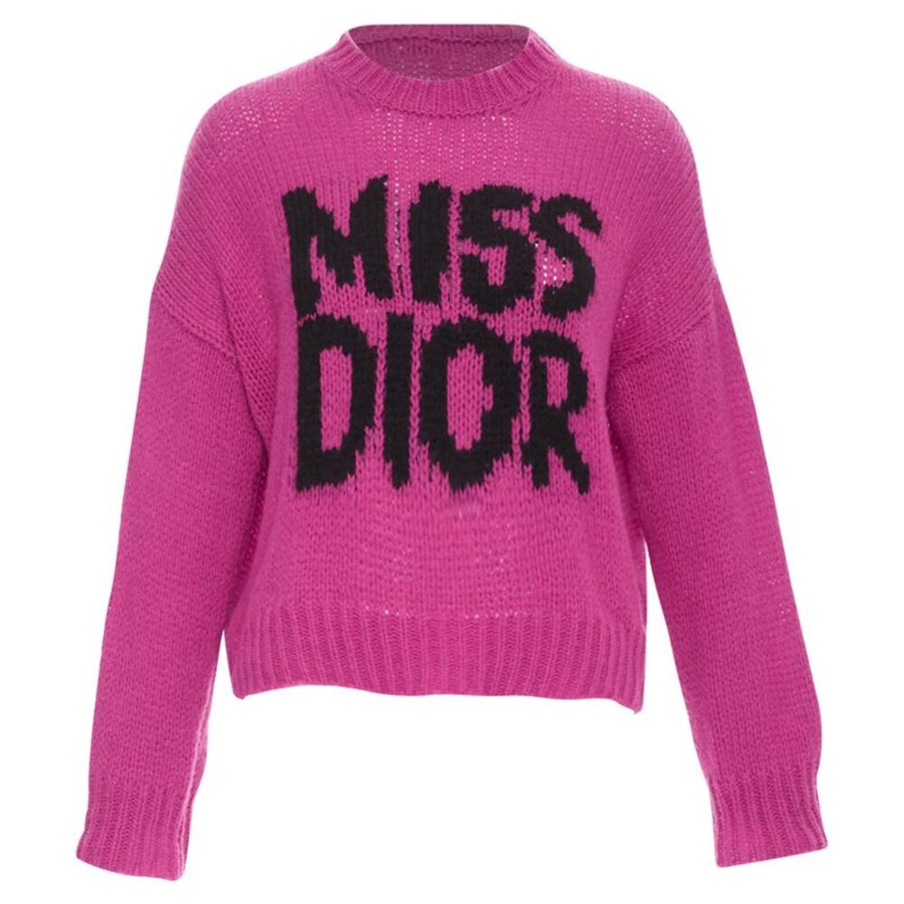 Dior Miss Dior logo cashmere silk sweater